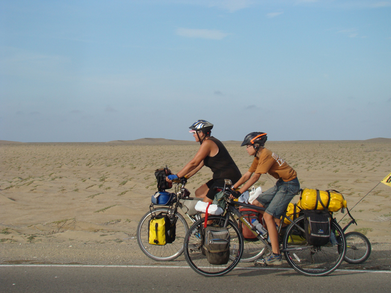 Riding through the Peru Desert
