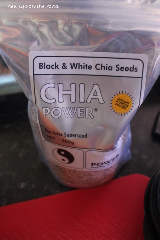 Adding the Chia Seeds to the Green Smoothies