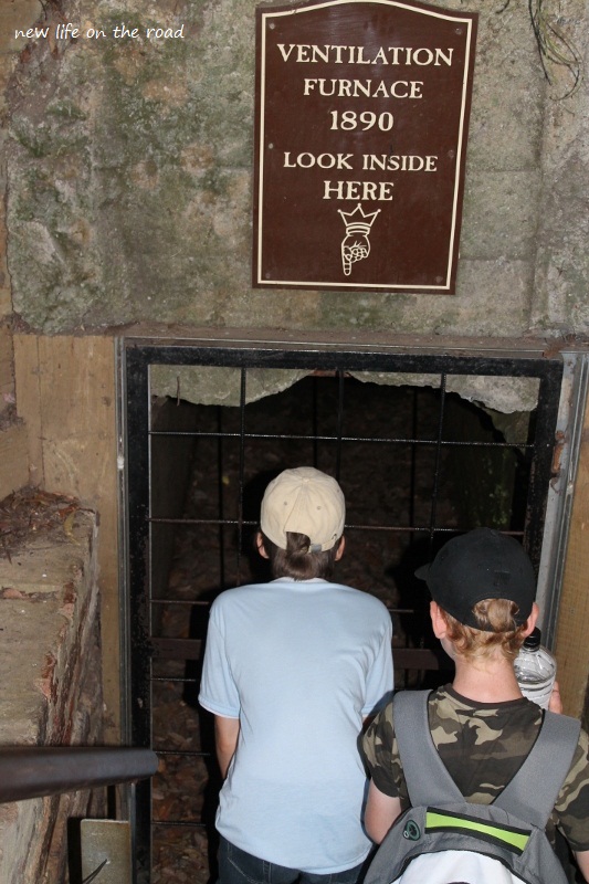 looking at the mine entrance