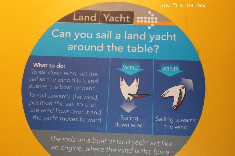 Sail a land yacht on the table