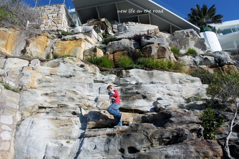 Kyle Climbing the rocks