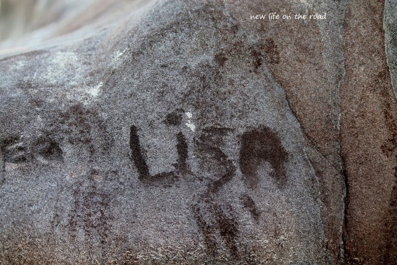Lisa Name on a Rock