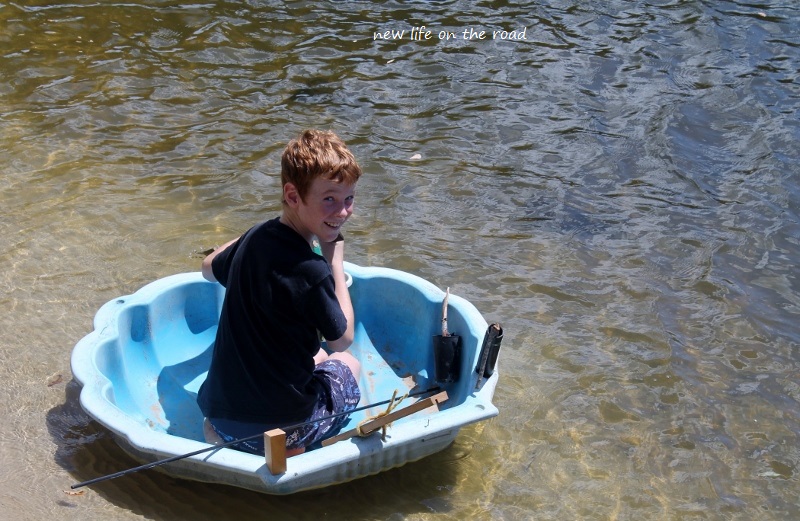 Kyle sails his boat
