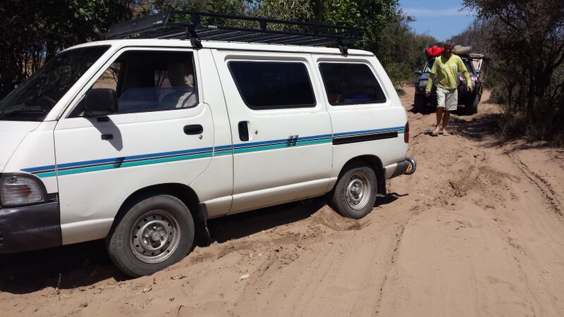 Bogged down to the Axle at Noval Camping Ground