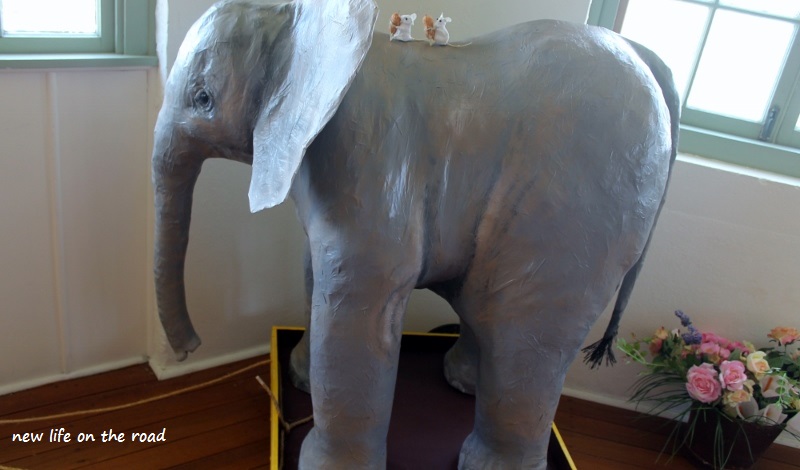 Elephant made out of paper