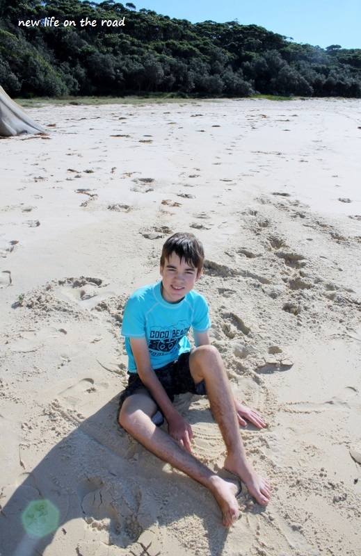 Cameron at the beach
